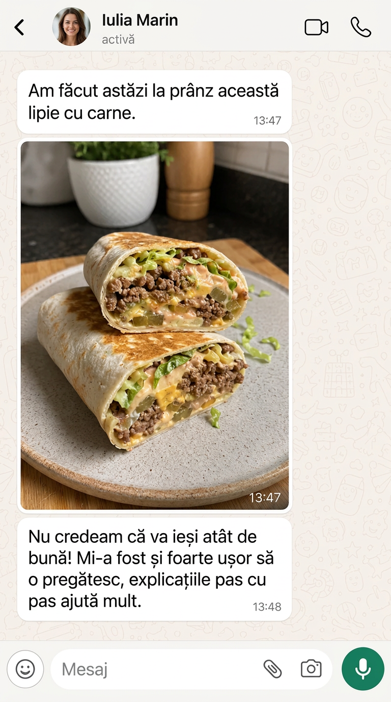 Mesaj de la Iulia Marin, cu rețeta pregătită